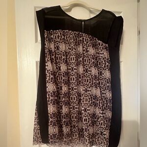 Anthropologie Leopard blouse sz XL